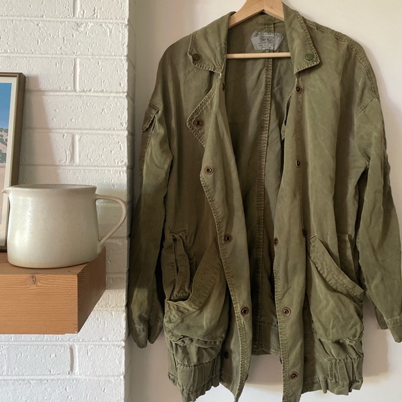 Zara Green Jacket Size Medium - Picture 3 of 6